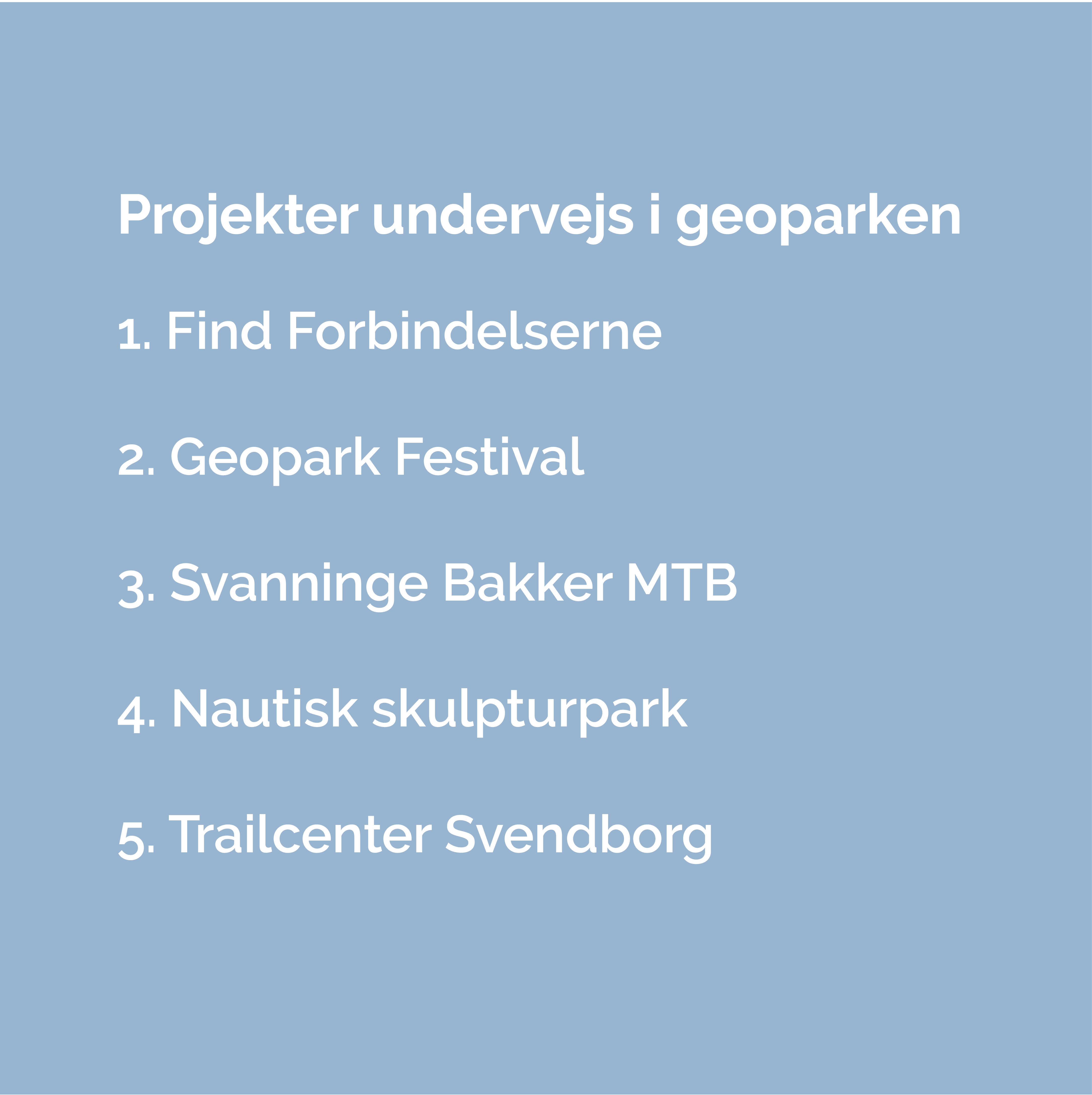 Projekter undervejs i geoparken 2023