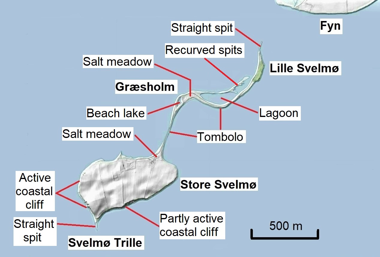 Map of the private owned island Svelmø in the South Funen Archipelago