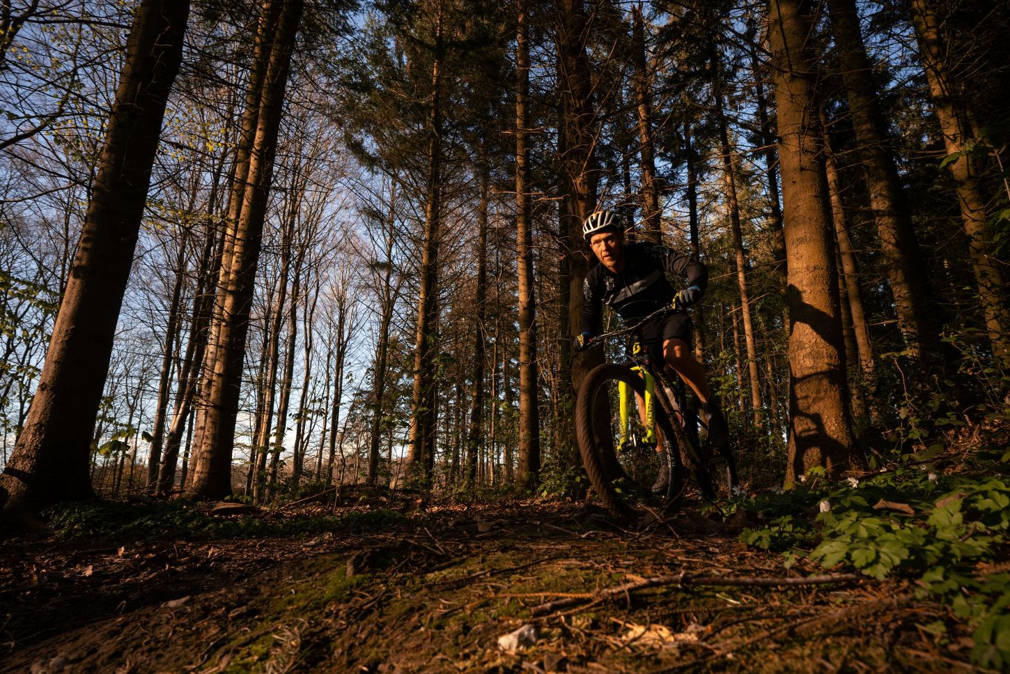 Mand på mountainbike på Svendborg MTB spor
