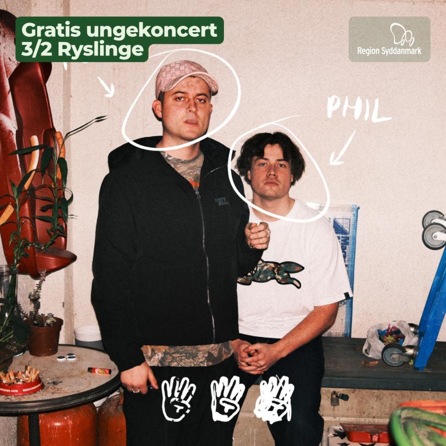 Gratis ungekoncert med Fed og Phil i Ryslinge
