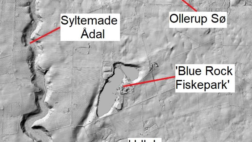 Skyggekort over Syltemade Ådal. Geopark Det Sydfynske Øhav.