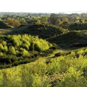 Erosionsdale i falske Bakker i Svanninge Bakker. Geopark Det Sydfynske Øhav