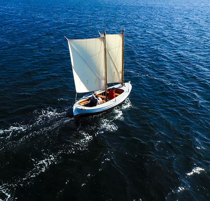 Two smack dinghies in The South Fyn Archipelago